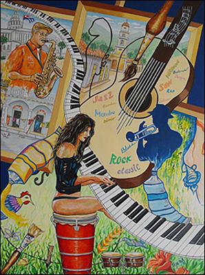 The Music and the Painting (La Musica y la Pintura) by Isidoro  Tejeda