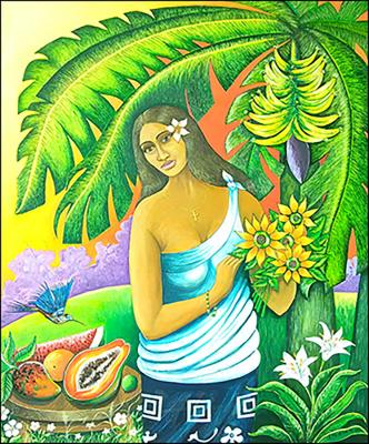 Vairaumati Caribena (homage to Paul Gauguin) by Jorge Tejeda