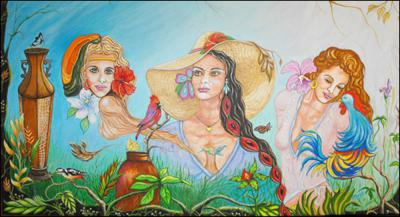 Tres Lindas Cubanas (Three Beautifull Cubans) by Isidoro Tejeda