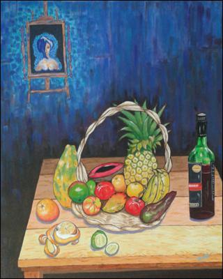 Frutas y Vino by Isidoro Tejeda