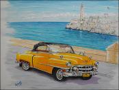 Cadillac in the Malecon Habana by Isidoro  Tejeda