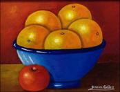 Bowl of Oranges and an Apple by Raoul Gilles